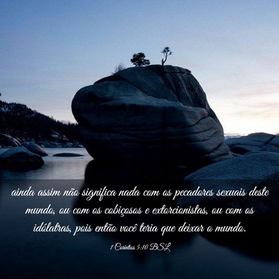 Picture 03 - 1 Coríntios 5:10 BSL - ainda assim não significa nada com os pecadores - Bible Verse Picture