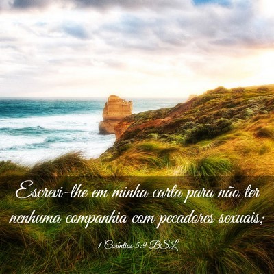 Picture 03 - 1 Coríntios 5:9 BSL - Escrevi-lhe em minha carta para não ter nenhuma - Bible Verse Picture