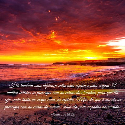 Picture 03 - 1 Coríntios 7:34 BSL - Há também uma diferença entre uma esposa e uma - Bible Verse Picture
