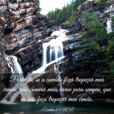 Picture 03 - 1 Coríntios 8:13 BSL - Portanto, se a comida fizer tropeçar meu irmão, - Bible Verse Picture