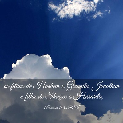 Picture 03 - 1 Crônicas 11:34 BSL - os filhos de Hashem o Gizonita, Jonathan o filho - Bible Verse Picture