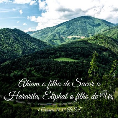 Picture 03 - 1 Crônicas 11:35 BSL - Ahiam o filho de Sacar o Hararita, Eliphal o - Bible Verse Picture