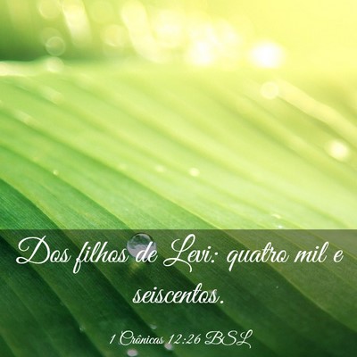 Picture 03 - 1 Crônicas 12:26 BSL - Dos filhos de Levi: quatro mil e - Bible Verse Picture