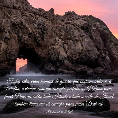 Picture 03 - 1 Crônicas 12:38 BSL - Todos estes eram homens de guerra que podiam - Bible Verse Picture