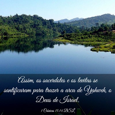 Picture 03 - 1 Crônicas 15:14 BSL - Assim, os sacerdotes e os levitas se santificaram - Bible Verse Picture