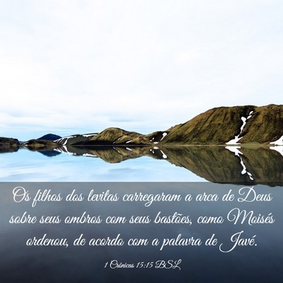 Picture 03 - 1 Crônicas 15:15 BSL - Os filhos dos levitas carregaram a arca de Deus - Bible Verse Picture