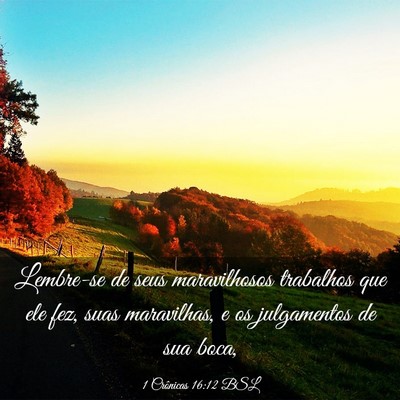 Picture 03 - 1 Crônicas 16:12 BSL - Lembre-se de seus maravilhosos trabalhos que ele - Bible Verse Picture