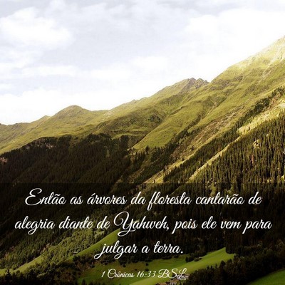 Picture 03 - 1 Crônicas 16:33 BSL - Então as árvores da floresta cantarão de - Bible Verse Picture