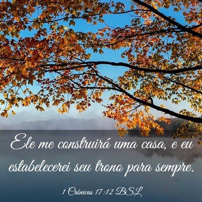 Picture 03 - 1 Crônicas 17:12 BSL - Ele me construirá uma casa, e eu estabelecerei - Bible Verse Picture