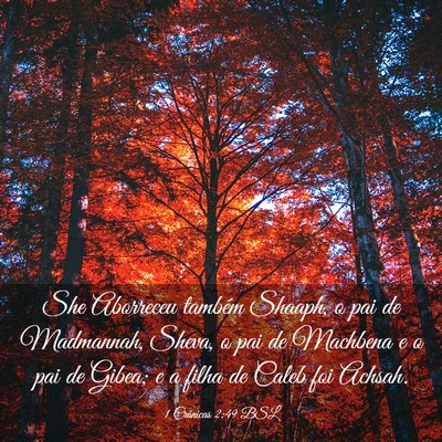 Picture 03 - 1 Crônicas 2:49 BSL - She Aborreceu também Shaaph, o pai de Madmannah, - Bible Verse Picture