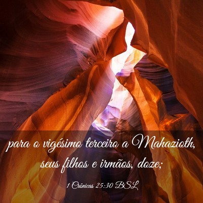 Picture 03 - 1 Crônicas 25:30 BSL - para o vigésimo terceiro a Mahazioth, seus - Bible Verse Picture