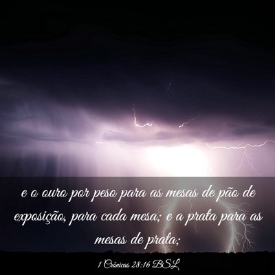 Picture 03 - 1 Crônicas 28:16 BSL - e o ouro por peso para as mesas de pão de - Bible Verse Picture