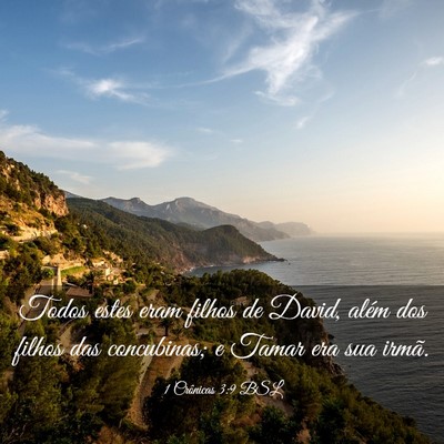 Picture 03 - 1 Crônicas 3:9 BSL - Todos estes eram filhos de David, além dos - Bible Verse Picture