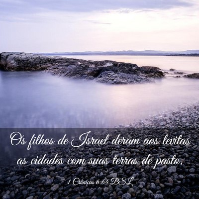 Picture 03 - 1 Crônicas 6:64 BSL - Os filhos de Israel deram aos levitas as cidades - Bible Verse Picture