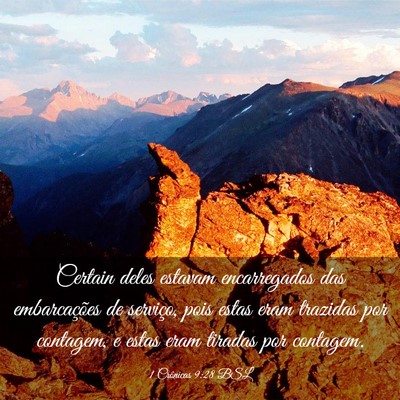 Picture 03 - 1 Crônicas 9:28 BSL - Certain deles estavam encarregados das - Bible Verse Picture