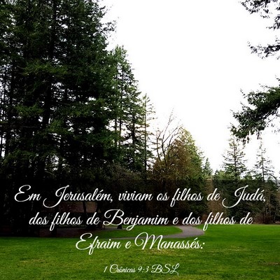 Picture 03 - 1 Crônicas 9:3 BSL - Em Jerusalém, viviam os filhos de Judá, dos - Bible Verse Picture