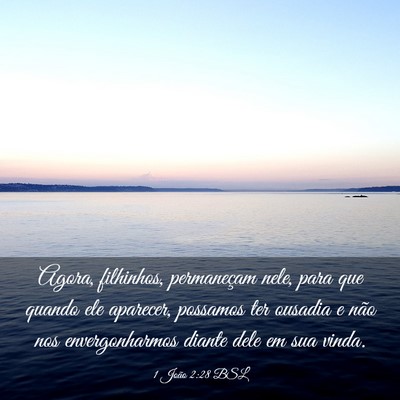 Picture 03 - 1 João 2:28 BSL - Agora, filhinhos, permaneçam nele, para que - Bible Verse Picture