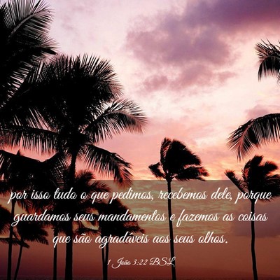 Picture 03 - 1 João 3:22 BSL - por isso tudo o que pedimos, recebemos dele, - Bible Verse Picture