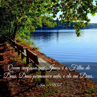 Picture 03 - 1 João 4:15 BSL - Quem confessa que Jesus é o Filho de Deus, Deus - Bible Verse Picture