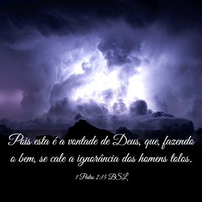 Picture 03 - 1 Pedro 2:15 BSL - Pois esta é a vontade de Deus, que, fazendo o - Bible Verse Picture