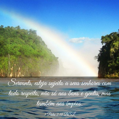 Picture 03 - 1 Pedro 2:18 BSL - Servants, esteja sujeito a seus senhores com todo - Bible Verse Picture