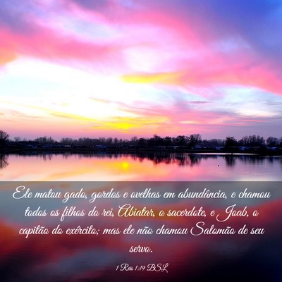 Picture 03 - 1 Reis 1:19 BSL - Ele matou gado, gordos e ovelhas em abundância, - Bible Verse Picture