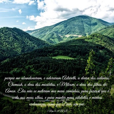 Picture 03 - 1 Reis 11:33 BSL - porque me abandonaram, e adoraram Astareth, a - Bible Verse Picture