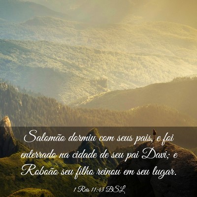 Picture 03 - 1 Reis 11:43 BSL - Salomão dormiu com seus pais, e foi enterrado na - Bible Verse Picture