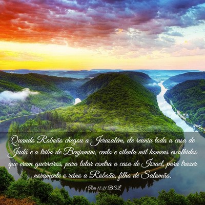 Picture 03 - 1 Reis 12:21 BSL - Quando Roboão chegou a Jerusalém, ele reuniu - Bible Verse Picture