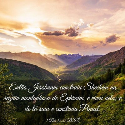 Picture 03 - 1 Reis 12:25 BSL - Então Jeroboam construiu Shechem na região - Bible Verse Picture