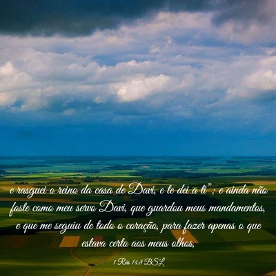 Picture 03 - 1 Reis 14:8 BSL - e rasguei o reino da casa de Davi, e te dei a - Bible Verse Picture