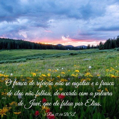 Picture 03 - 1 Reis 17:16 BSL - O frasco de refeição não se esgotou e o frasco - Bible Verse Picture