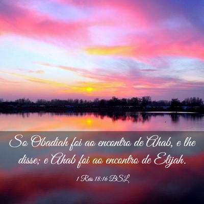 Picture 03 - 1 Reis 18:16 BSL - So Obadiah foi ao encontro de Ahab, e lhe disse; - Bible Verse Picture