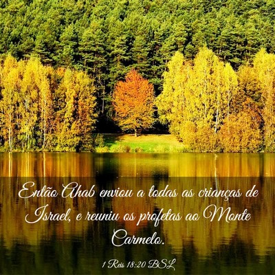 Picture 03 - 1 Reis 18:20 BSL - Então Ahab enviou a todas as crianças de - Bible Verse Picture