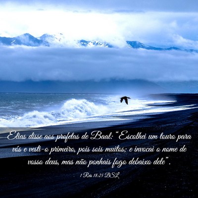 Picture 03 - 1 Reis 18:25 BSL - Elias disse aos profetas de Baal: “Escolhei um - Bible Verse Picture