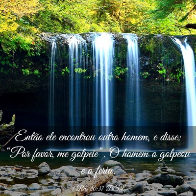 Picture 03 - 1 Reis 20:37 BSL - Então ele encontrou outro homem, e disse: “Por - Bible Verse Picture