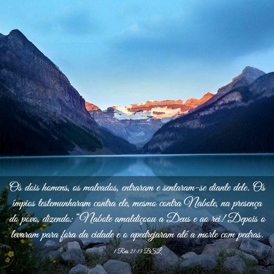 Picture 03 - 1 Reis 21:13 BSL - Os dois homens, os malvados, entraram e - Bible Verse Picture