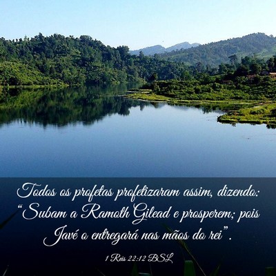 Picture 03 - 1 Reis 22:12 BSL - Todos os profetas profetizaram assim, dizendo: - Bible Verse Picture