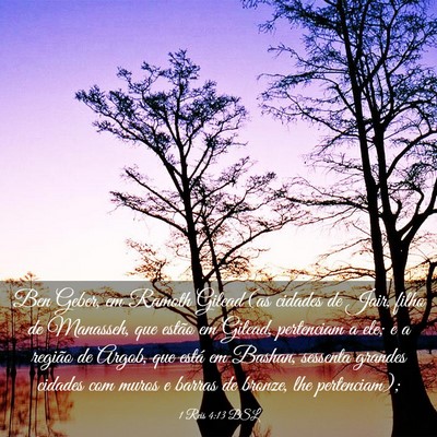 Picture 03 - 1 Reis 4:13 BSL - Ben Geber, em Ramoth Gilead (as cidades de Jair, - Bible Verse Picture