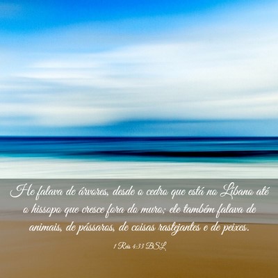 Picture 03 - 1 Reis 4:33 BSL - He falava de árvores, desde o cedro que está no - Bible Verse Picture