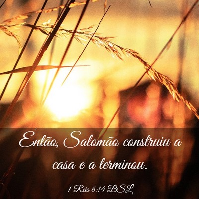 Picture 03 - 1 Reis 6:14 BSL - Então, Salomão construiu a casa e a - Bible Verse Picture