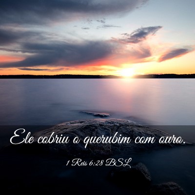 Picture 03 - 1 Reis 6:28 BSL - Ele cobriu o querubim com - Bible Verse Picture