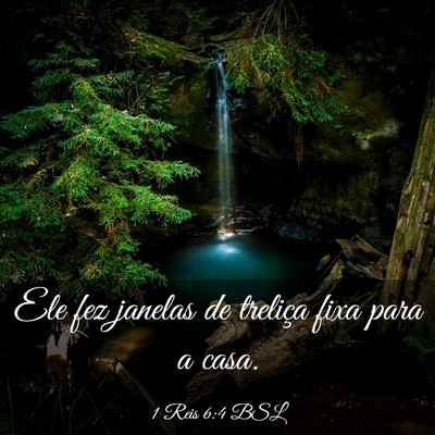 Picture 03 - 1 Reis 6:4 BSL - Ele fez janelas de treliça fixa para a - Bible Verse Picture