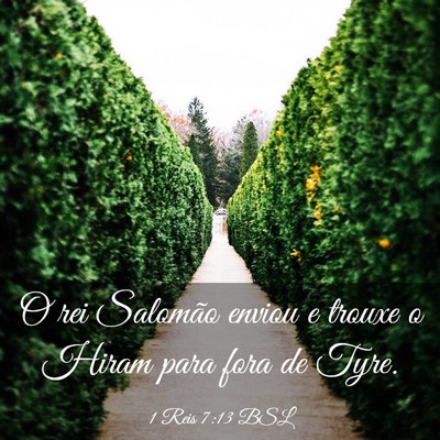 Picture 03 - 1 Reis 7:13 BSL - O rei Salomão enviou e trouxe o Hiram para fora - Bible Verse Picture
