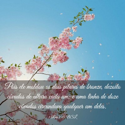 Picture 03 - 1 Reis 7:15 BSL - Pois ele moldou os dois pilares de bronze, - Bible Verse Picture