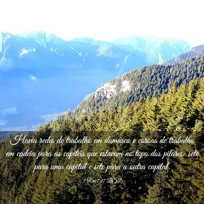 Picture 03 - 1 Reis 7:17 BSL - Havia redes de trabalho em damasco e coroas de - Bible Verse Picture