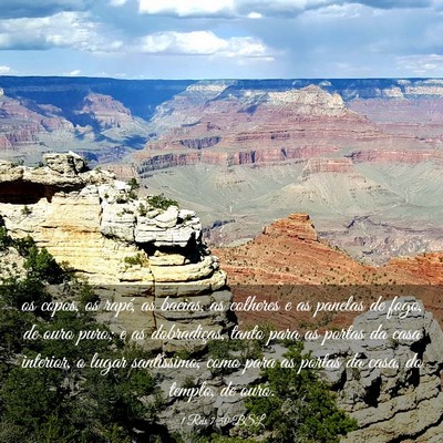 Picture 03 - 1 Reis 7:50 BSL - os copos, os rapé, as bacias, as colheres e as - Bible Verse Picture