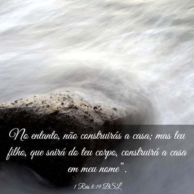 Picture 03 - 1 Reis 8:19 BSL - No entanto, não construirás a casa; mas teu - Bible Verse Picture