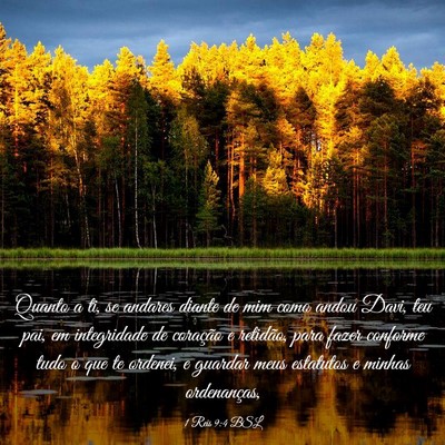 Picture 03 - 1 Reis 9:4 BSL - Quanto a ti, se andares diante de mim como andou - Bible Verse Picture