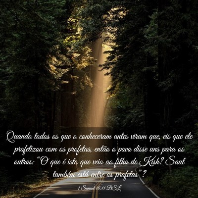 Picture 03 - 1 Samuel 10:11 BSL - Quando todos os que o conheceram antes viram que, - Bible Verse Picture